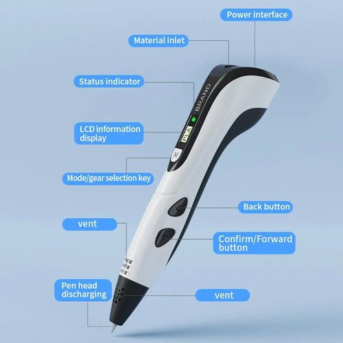 New 3D Printing Pen LCD Display Screen With PU Travel Bag 1.