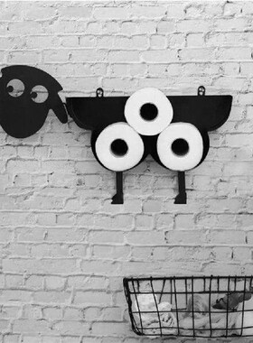 Metal Sheep Toilet Paper Roll Holder Black Kitchen Paper
