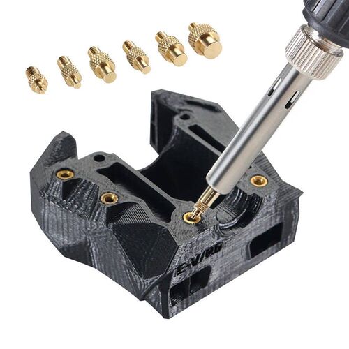 Heat Insert Nut Iron Tip M2 M3 M4 M5 M6 M8 Brass Thread Embe