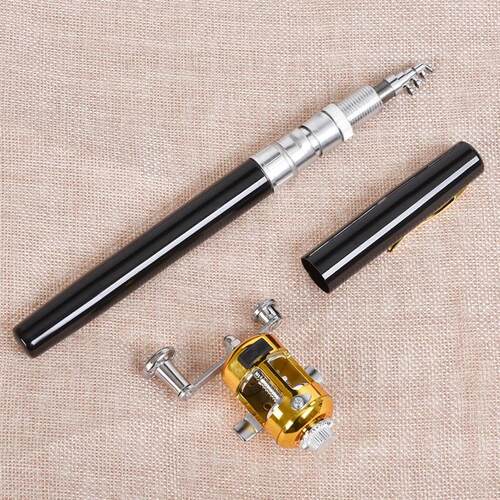 Outdoor Portable Mini Pen Fishing Rod Telescopic Pocket Pen