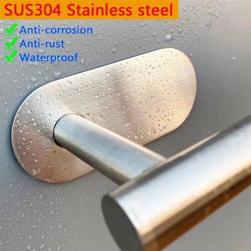 Adhesive Toilet Paper Holder Kitchen Roll Towel Rack Napkin