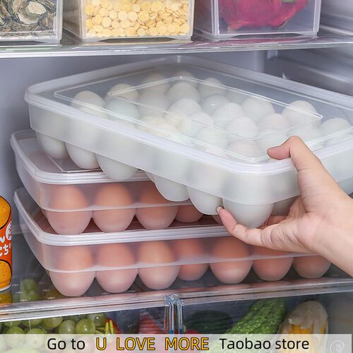 34 Grid Egg Box Eggs Tray with Lid Drawer Fresh-keeping Case
