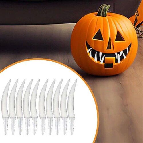 10x Halloween Decorations Teeth Pumpkin Lantern Teeth for