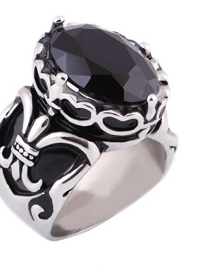 Fashion retro simple diamond inlaid tide mens dark wind sta