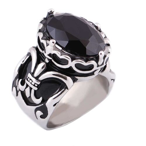 Fashion retro simple diamond inlaid tide mens dark wind sta