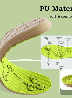 Acupressure on Foot Insoles For Shoes Breathable Deodorant S