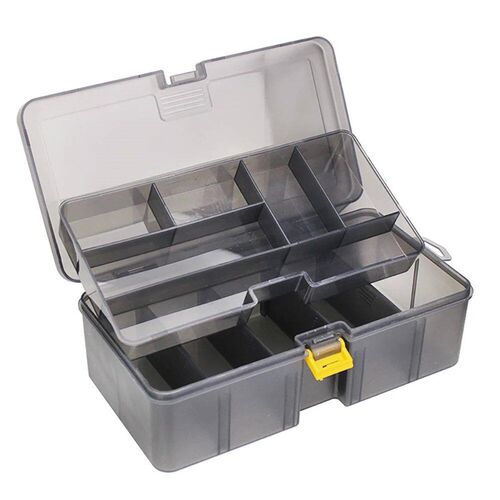 Fishing Tackle Box Waterproof Plastic Double Layer Lures Hoo