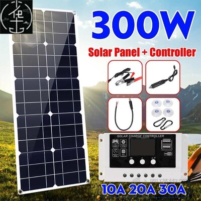 300w Solar Panel Dual USB 18v Monocrystaline Solar Cells Pol
