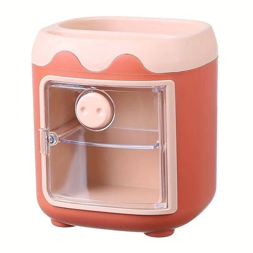 1PC Kawaii Pig Pen Pencil Pot Holder Brush Storage Container