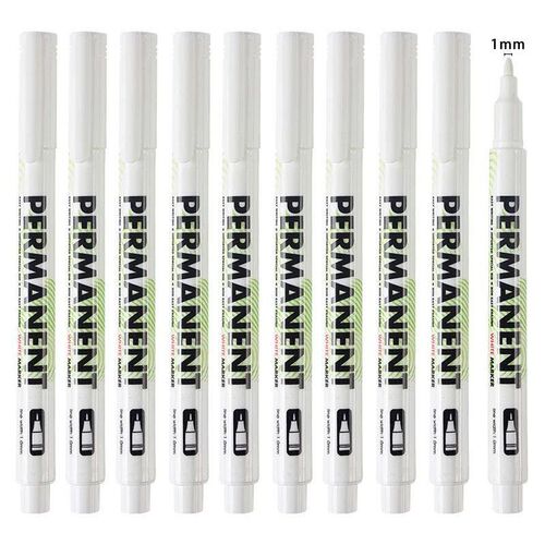 10/12Pcs White Marker Pen, Graffiti Pens, Waterproof, Perman