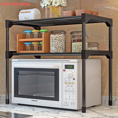 Over The Rack 2-Layer Microwave Oven Stand Spice Rack Bathro