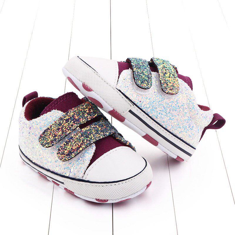Koovan Baby Shoes 2021 New Trend Sequins Canvas Shoes Baby B