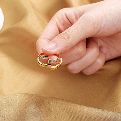 Plain circle couple ring  without borders for men and women