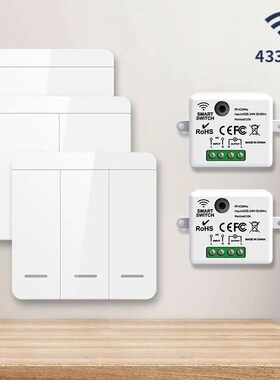 86 Wireless Smart RF 433Mhz Wall Panel with Remote Control 1