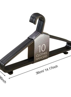 30PCS Dry Clothes Hanging Rack Black Adult Clothing Hanger P