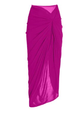 2025 Onepiece Ruffled Solidcolor Swimsuit Retro EuropeanAmer