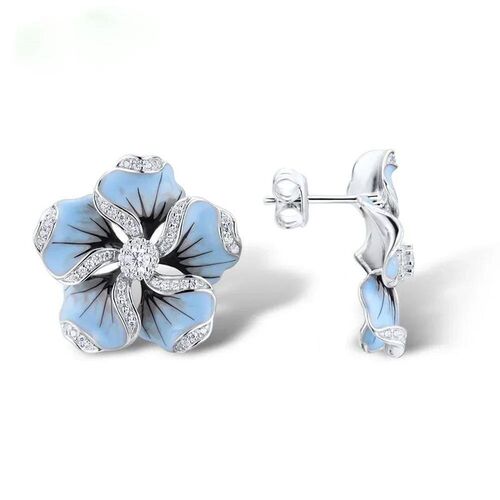 Delysia King Women rendy Creative Zircon Flower Earring Hot