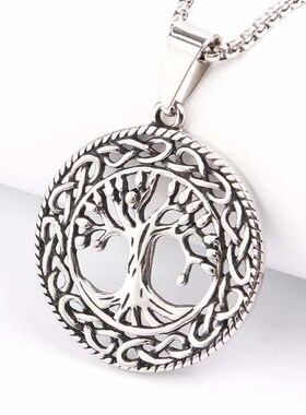 Stainless Steel Round Wishing tee Pendant Steel Titanium tee