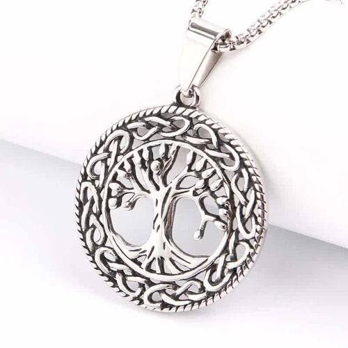 Stainless Steel Round Wishing tee Pendant Steel Titanium tee