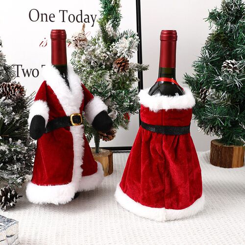 New Creative Red Wine Bag Christmas Dress Wine Bottle Cover