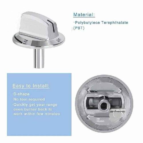6 PCS Upgrade 5304525746 Long Stem Stove Knobs