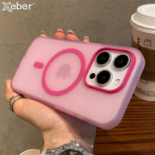 Matte Candy Magnetic Wireless Charge Transparent Case For iP