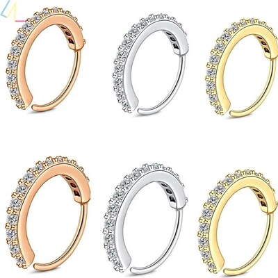 Fashion Zircon Nose Rings for Women Piercing Body Jewelry