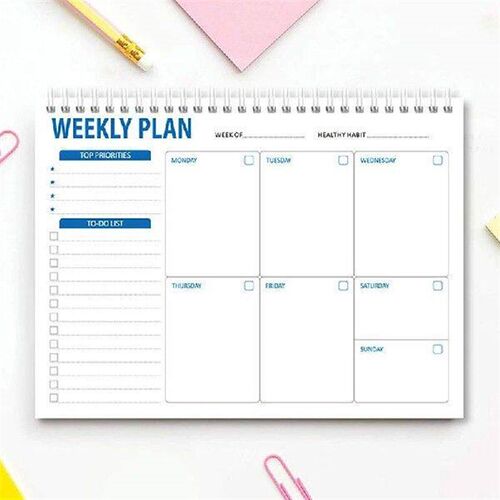 To Do List Notepad Daily Planner Notepad Schedule Weekly