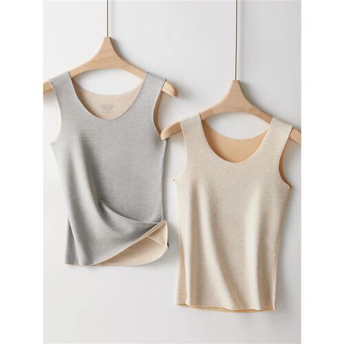 Womens Thickened Seamless Warm Vest Stuffed Thin Slim Fit W
