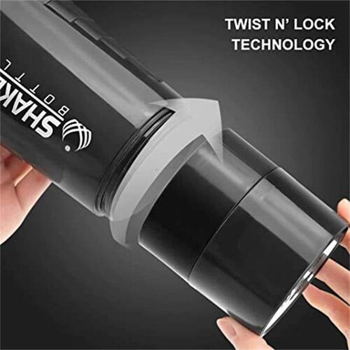 500ml Portable Protein Shaker Cup with Powder Storage Contai