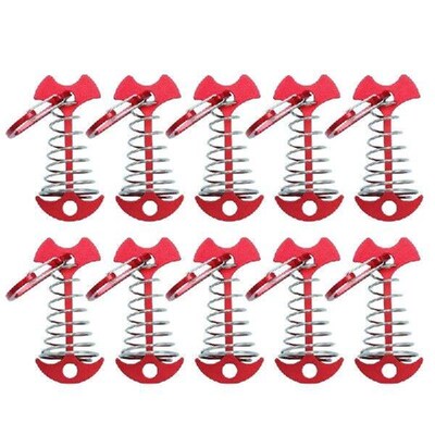 10Pcs Fishbone Deck Anchors Peg Tents Tensioner for Outdoor