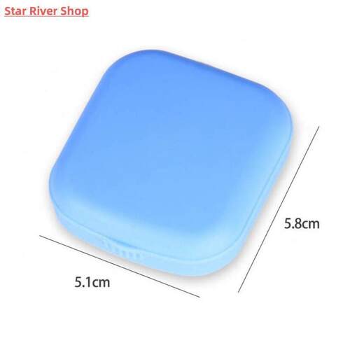 1pc New Mini Square Contact Lens Case with Mirror Women Colo