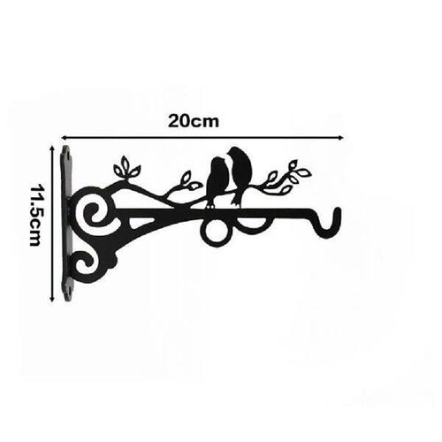 Black Hanging Flower Basket Brackets Bird Home Decoration