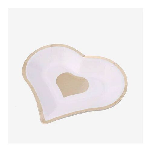 Heart Star Shape Paper Plates Party Disposable Tableware Val