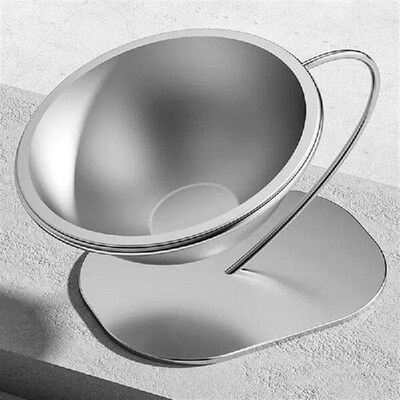 Raised Cat Bowl Stainless Steel Dog Food Container Pet