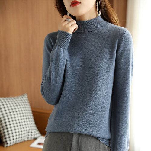 21 Autumn Winter New Half Turtleneck Sweater Womens Large S