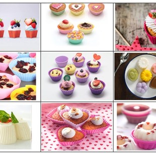 New Silicone Cupcake Mold Heart 6pcs Cake Muffin Mold Bakewa