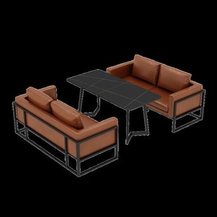 洽谈烧烤火锅店餐吧西餐厅咖啡馆桌椅工业风酒吧清吧卡座沙发