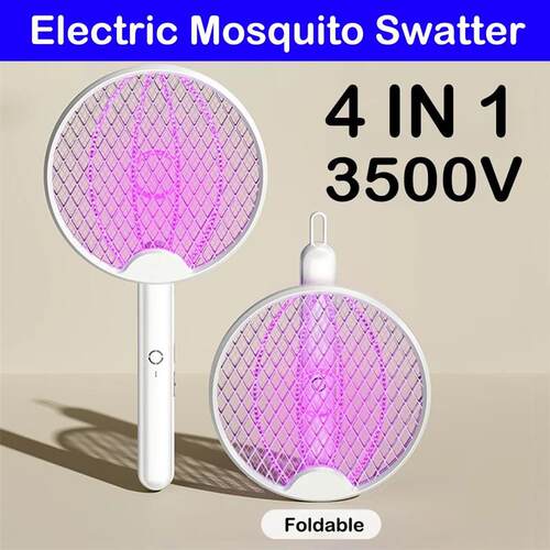 USB Rechargeable Foldable Electric Mosquito Swatter 3500V Ki
