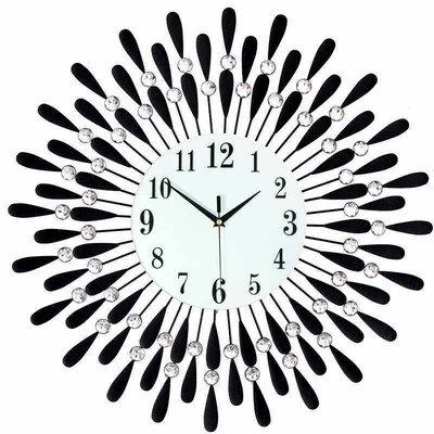 Crystal Sun Modern Style Silent Wall Clock 38X38cm,  New Pro