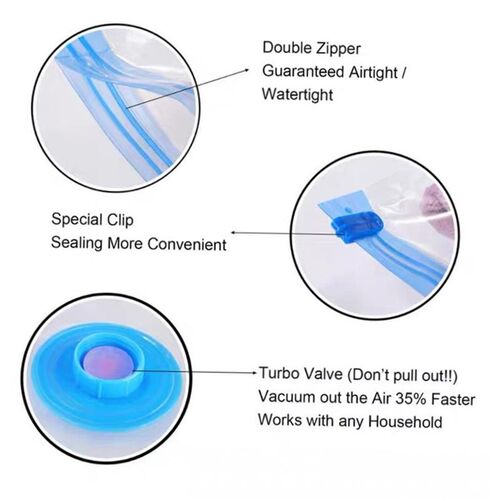 10PCS vacuum bag gift getter pump storage compression bag