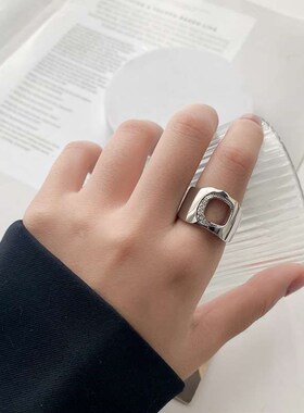 heart-shaped platinum-plated womens ring Ins style ring ni