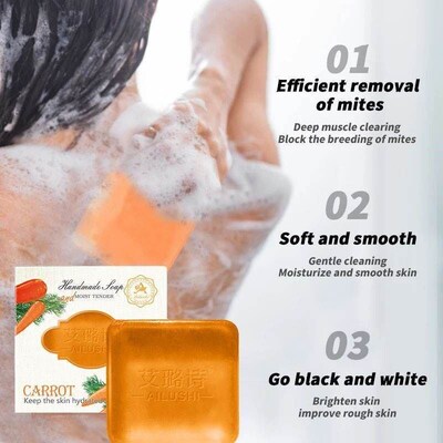 Organic Brightening Soap Carrot Dark skin Whitening胡萝卜皂