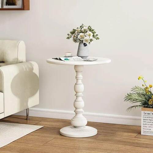 Metal Small Round End Table,Vintage Bedside Drink Table Nigh