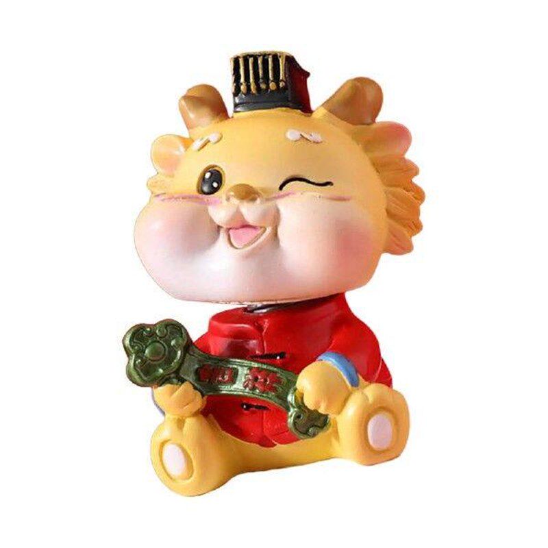 Mini Dragon Statue Tabletop Ornament Resin Car Dashboard图片