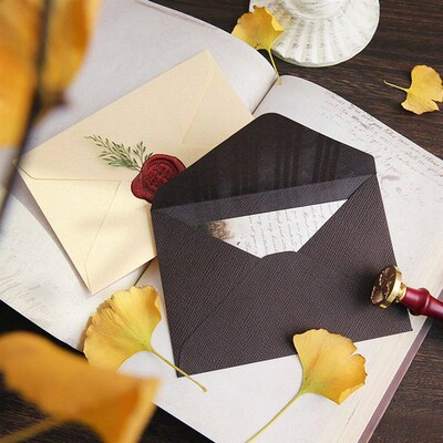 16.1*11.2cm Vintage Linen Textured Envelopes Valentines Day