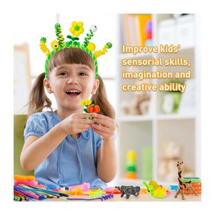 500pcs Thick Colorful pipe cleaners Rainbow Arts Crafts DIY