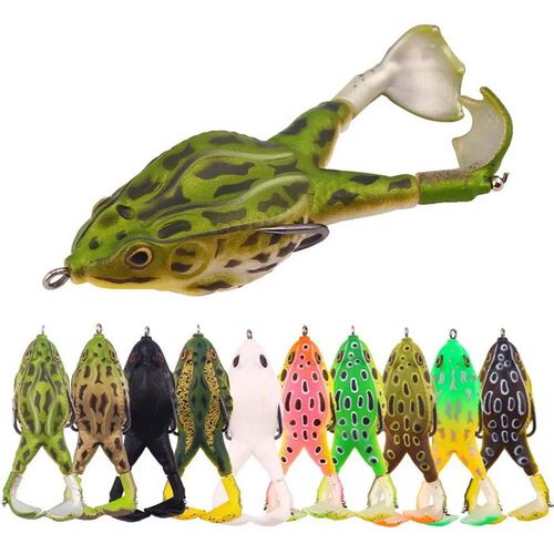 Frog Lure Double Propeller Legs Silicone Soft Baits 13.6g 16