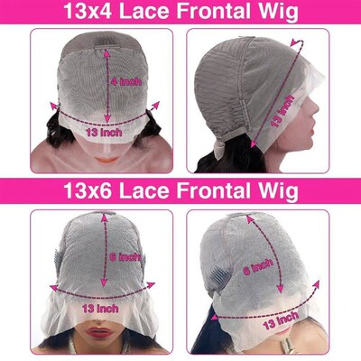 Burgundy 13x6 HD Lace Frontal Human Hair Wig Straight wig 13