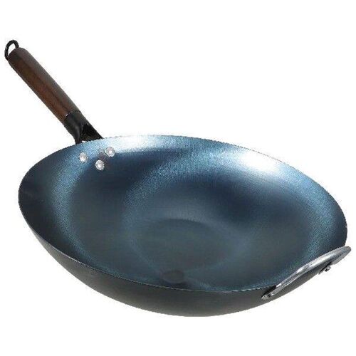 Round Bottom Non Stick Wok Griddle Chinese Stir-fry Pan